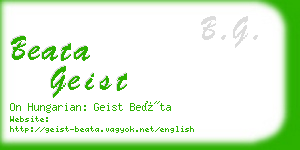 beata geist business card